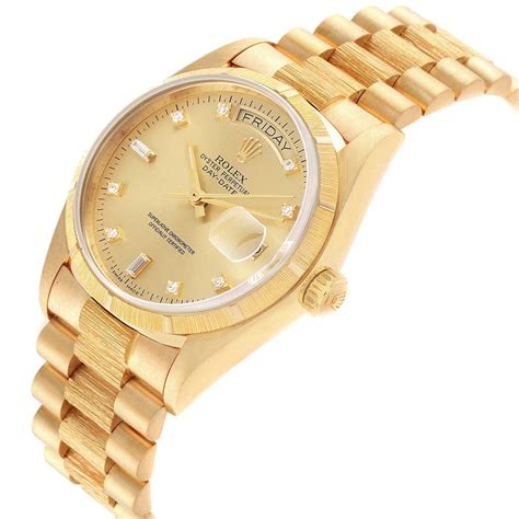 rolex mens president 18k yellow gold wood dial watch|Rolex lady Datejust 18 ct.